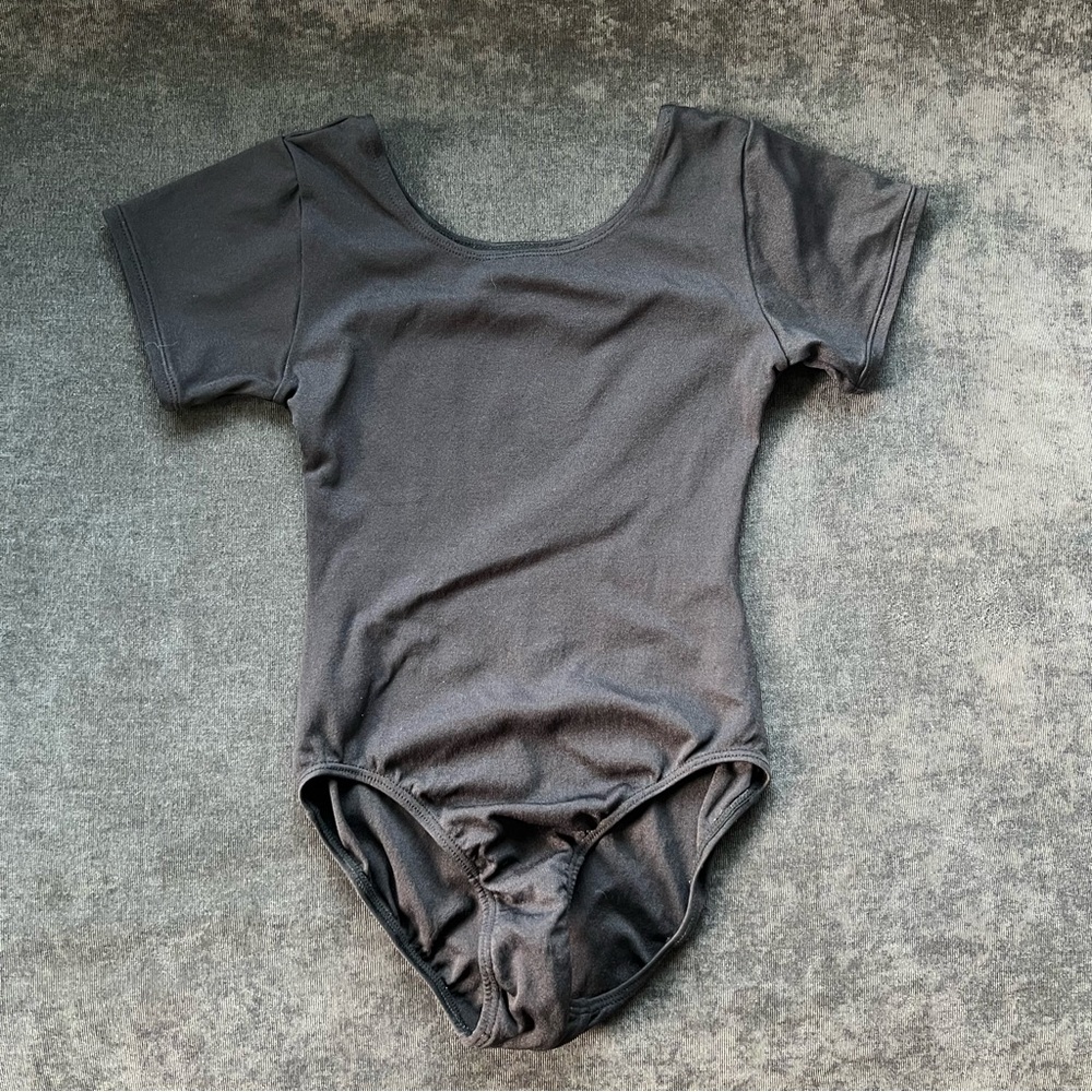 Jacques Moret Girls Black Leotard Size Small